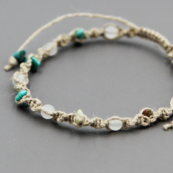 誕生石ヘンプブレスレット