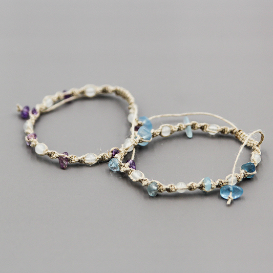 誕生石ヘンプブレスレット