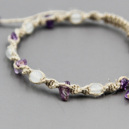 誕生石ヘンプブレスレット