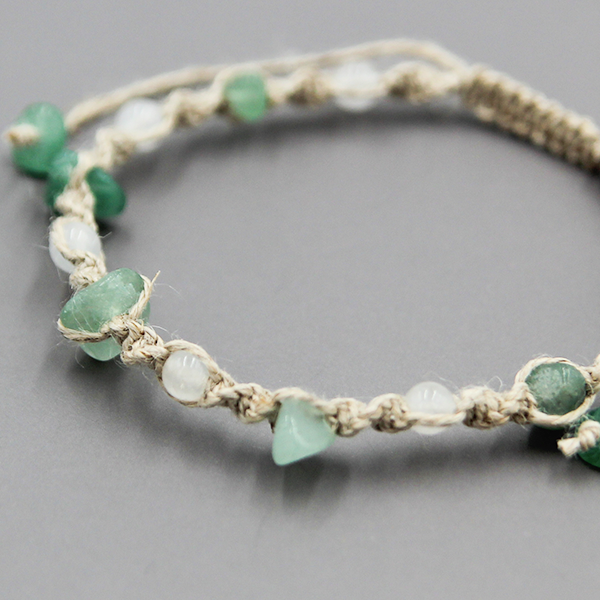 誕生石ヘンプブレスレット