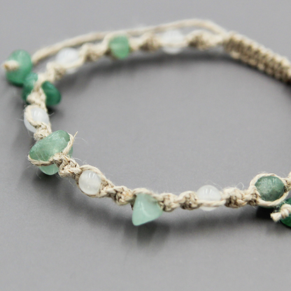 誕生石ヘンプブレスレット