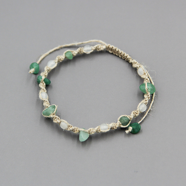 誕生石ヘンプブレスレット