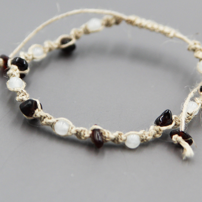 誕生石ヘンプブレスレット