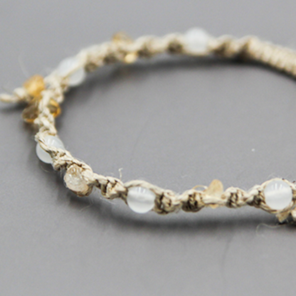 誕生石ヘンプブレスレット