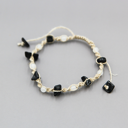 誕生石ヘンプブレスレット