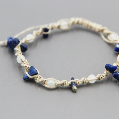 誕生石ヘンプブレスレット