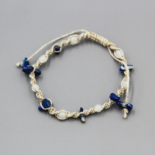 誕生石ヘンプブレスレット