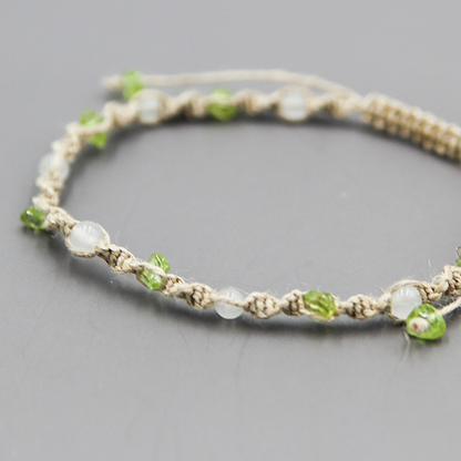 誕生石ヘンプブレスレット