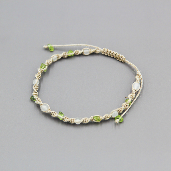 誕生石ヘンプブレスレット