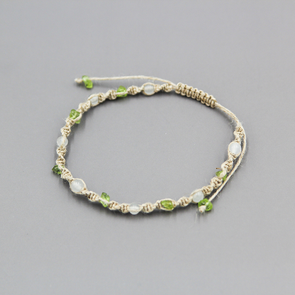 誕生石ヘンプブレスレット