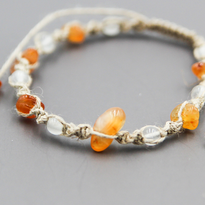 誕生石ヘンプブレスレット