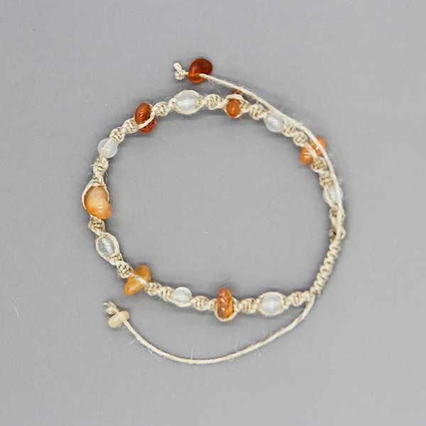 誕生石ヘンプブレスレット