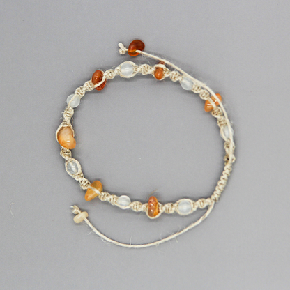 誕生石ヘンプブレスレット