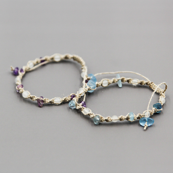 誕生石ヘンプブレスレット